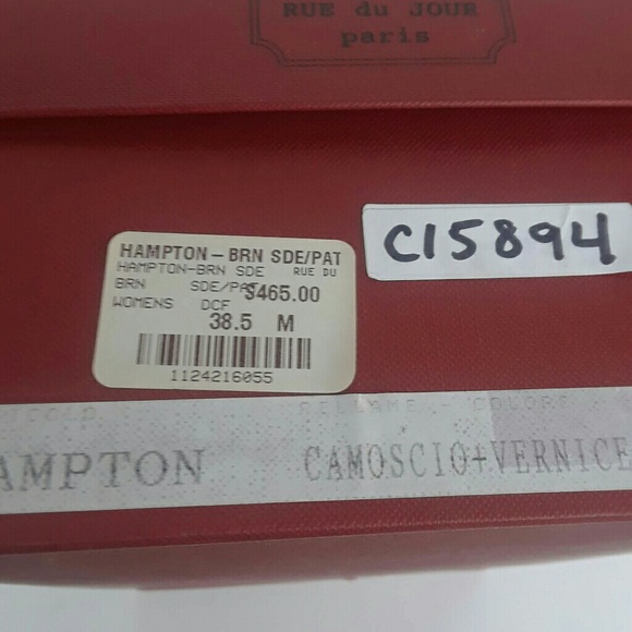 RUE DU JOUR PARIS HAMPTON BROWN SUEDE LOW WEDGE - Picture 4 of 5